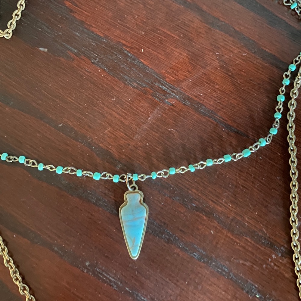 Turkish double stranded long necklace - Picture 3 of 3